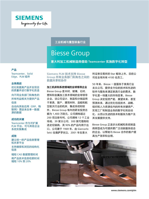 Biesse Group意大利加工机械制造商